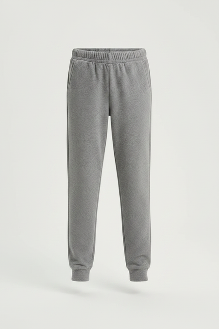 Pantalon Gris Molletonné Enfant Uni Décontracté - vue 3