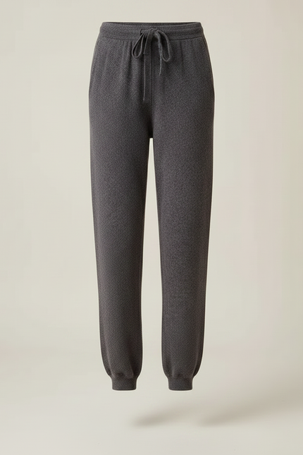 Pantalon Gris Jogging Laine Décontracté Confortable Femme - vue 3