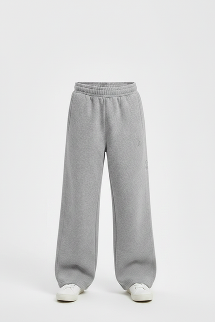 Pantalon Gris Ample Décontracté Coton Enfant Sport - Molleton - vue 3