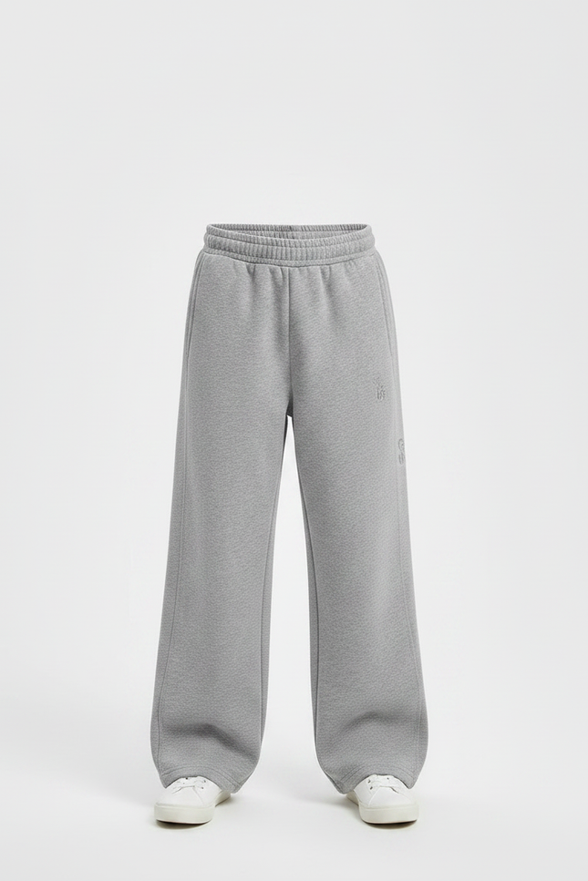 Pantalon Gris Ample Décontracté Coton Enfant Sport - Molleton - vue 3
