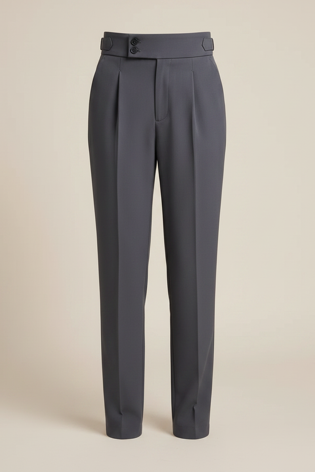 Pantalon Gris Plissé Taille Haute Élégant Fille - Polyester - vue 3