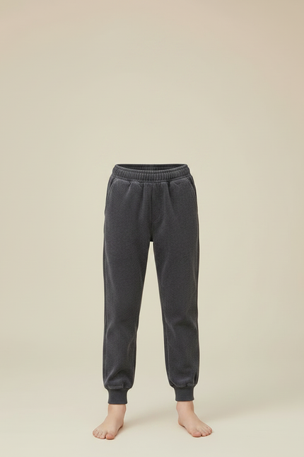 Pantalon Gris Côtelé Confortable Décontracté Garçon - Cordé - vue 3