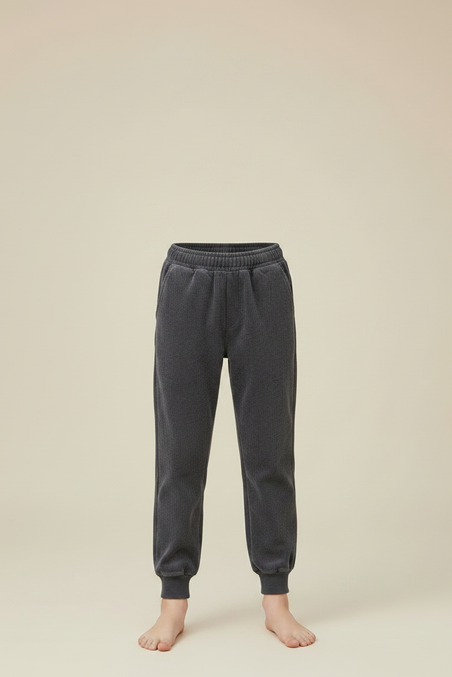 Pantalon Gris Côtelé Confortable Décontracté Garçon - Cordé - vue 3