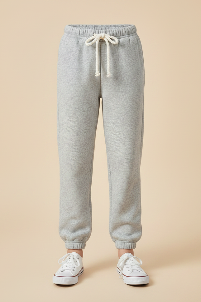 Pantalon Gris Confortable Molletonné Décontracté Enfant Sport - vue 3