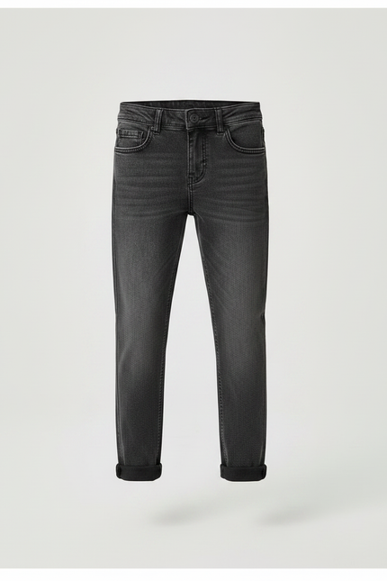 Pantalon Gris Slim Fit Denim Enfant Polyvalent - Jean - vue 3