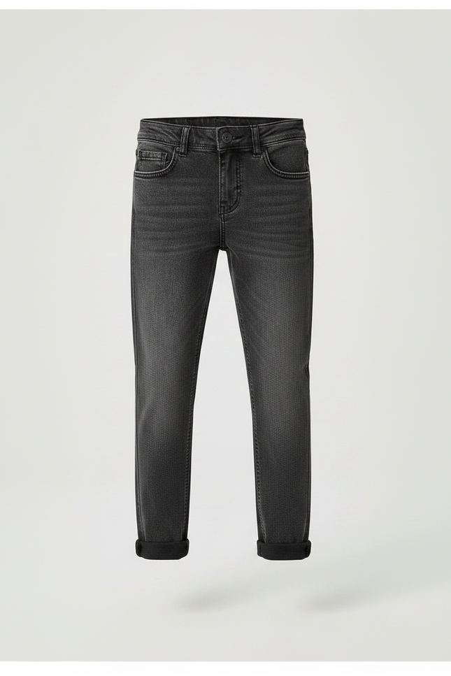 Pantalon Gris Slim Fit Denim Enfant Polyvalent - Jean - vue 3