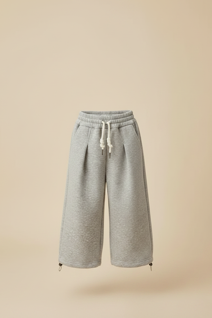 Pantalon Gris Large Molletonné Décontracté Enfant - vue 3