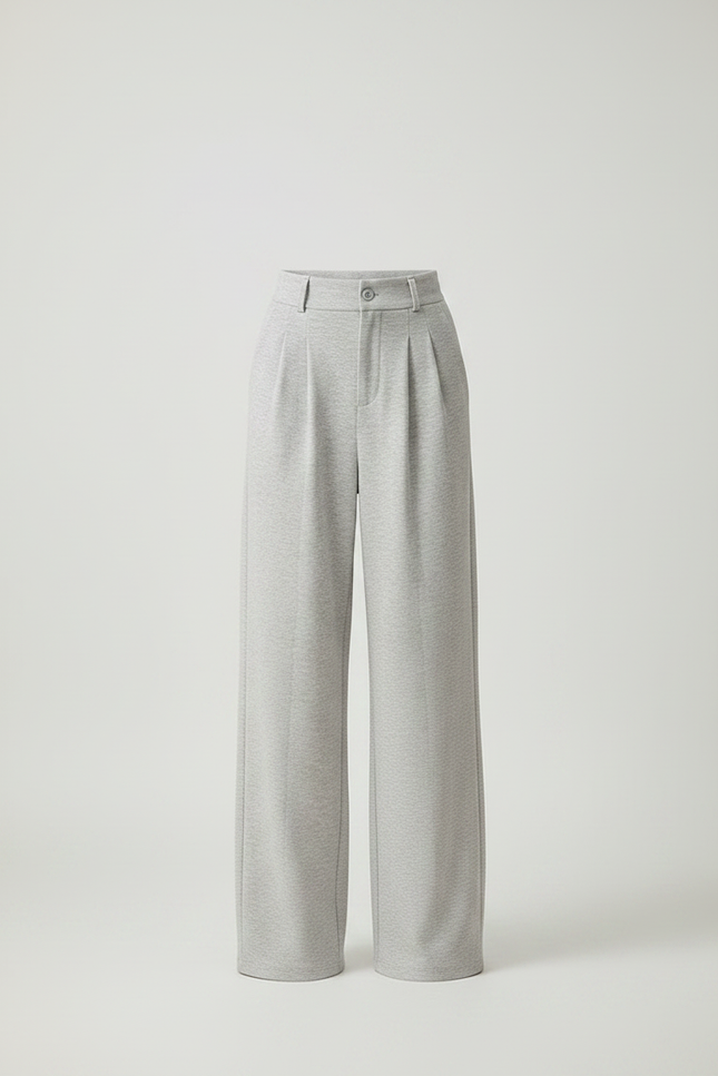 Pantalon Gris Ample Décontracté Molletonné Femme - vue 3