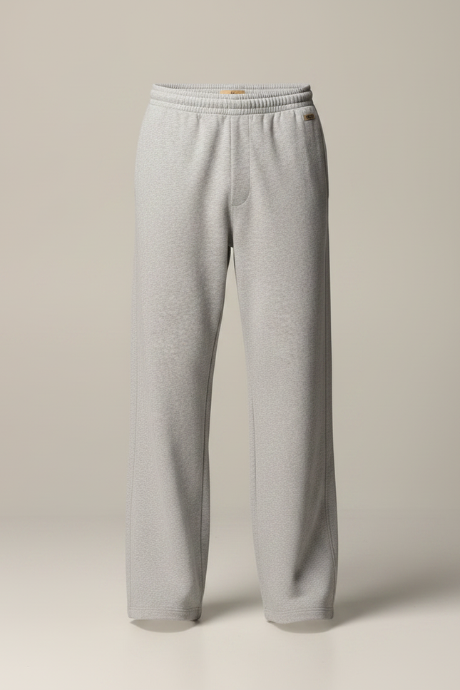 Pantalon Gris Large Coton Décontracté Sport Homme - Molleton - vue 3