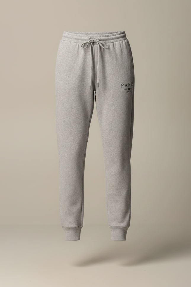 Pantalon Gris Molletonné Cordon PARIS Jogging Femme - vue 3