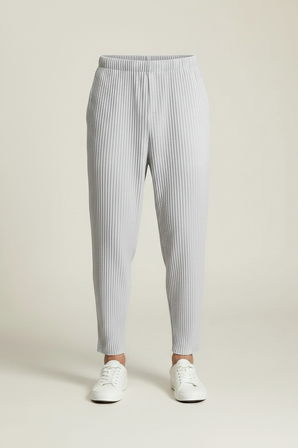 Pantalon Gris Clair - Polyester - vue 3