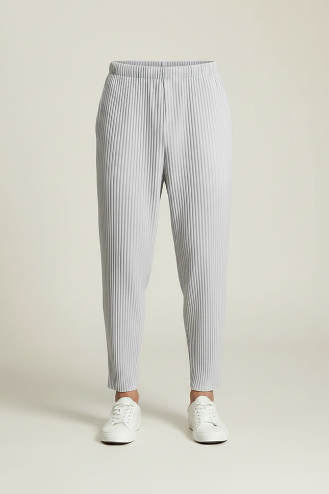 Pantalon Gris Clair - Polyester - vue 3