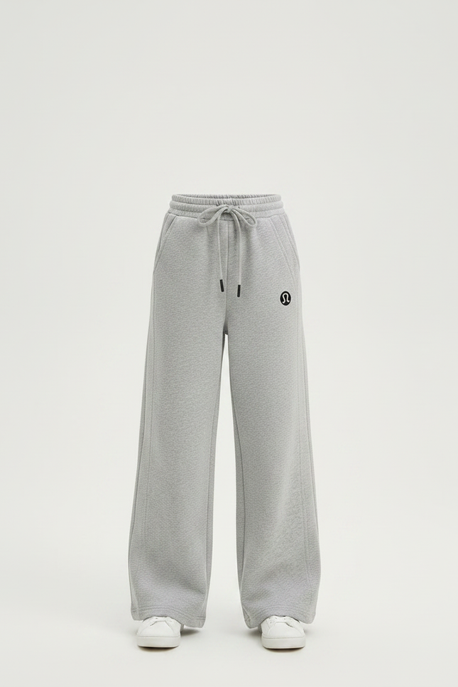 Pantalon Gris Enfant Molleton Ample Décontracté Confortable - vue 3