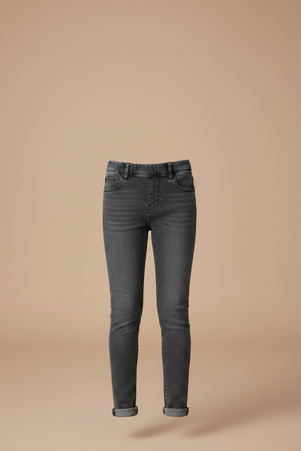 Pantalon Gris Denim Slim Élastique Fille - Jean - vue 3