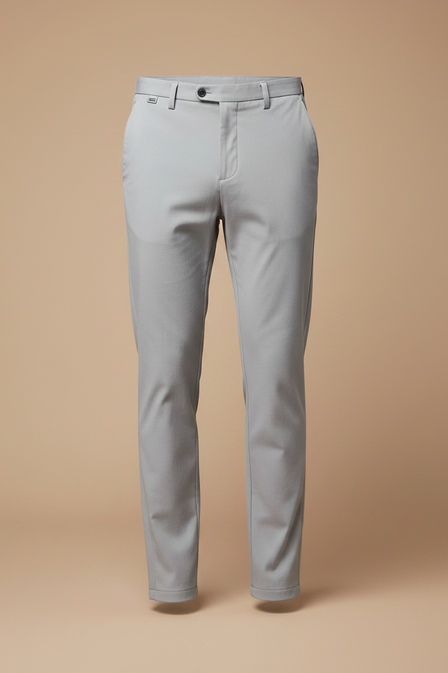 Pantalon Gris Slim Fit Décontracté Homme Stretch Droit - Polyester - vue 3