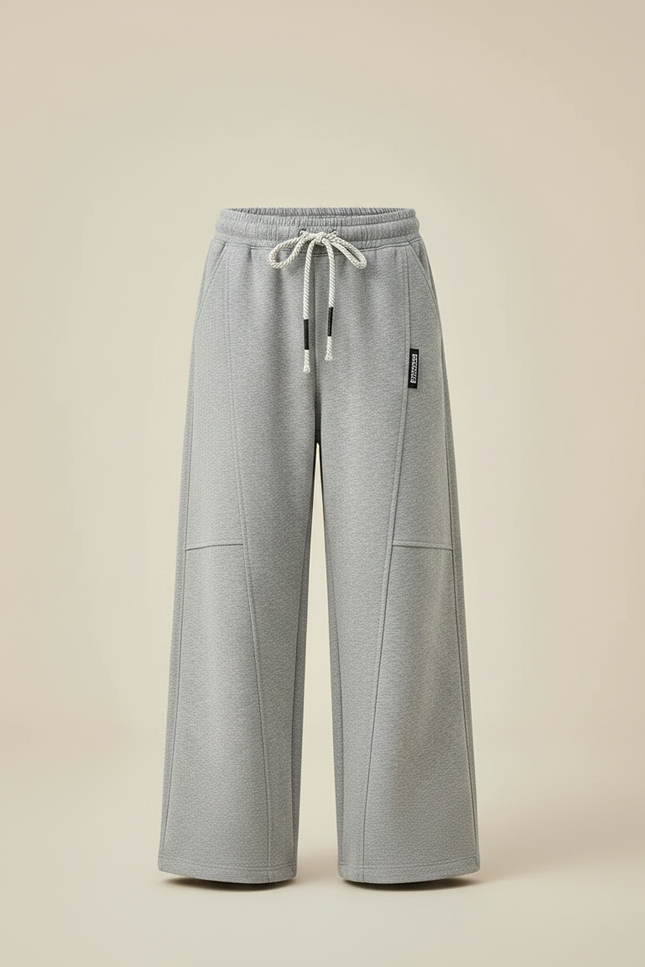Pantalon Gris Ample Décontracté Coton Sport Enfant - Molleton - vue 3