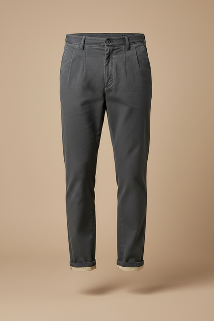 Pantalon Toile Gris Homme - vue 3