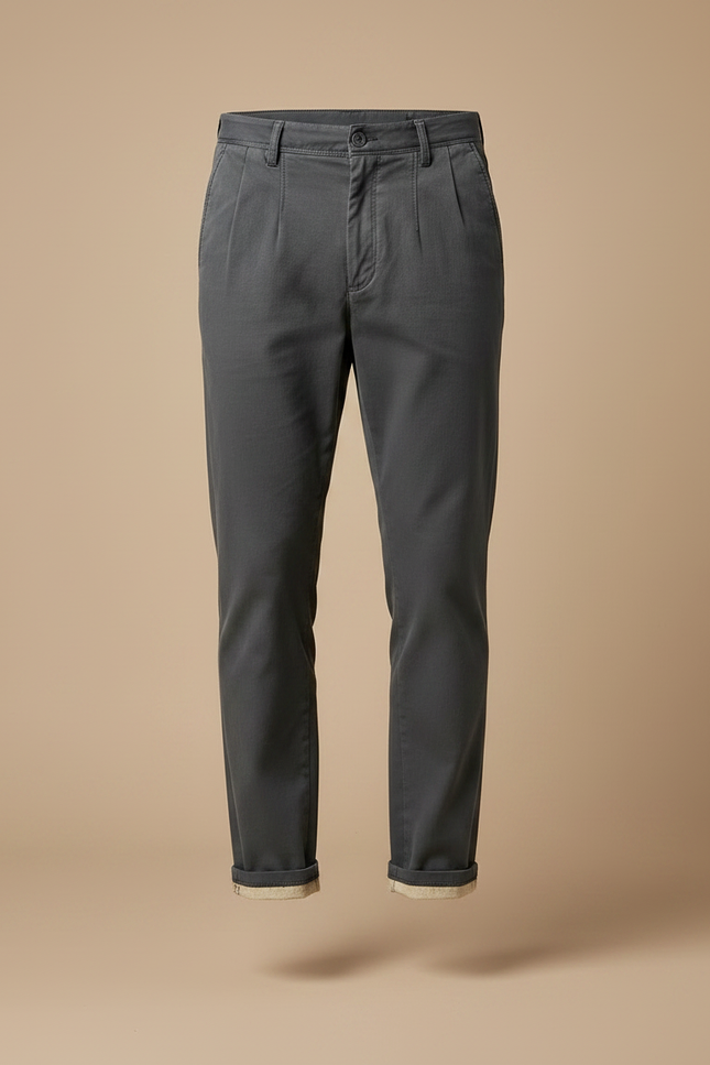 Pantalon Toile Gris Homme - vue 3