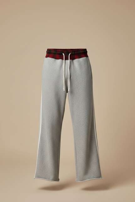 Pantalon Gris Ample Cordon Sport Casual Homme - Molleton - vue 3