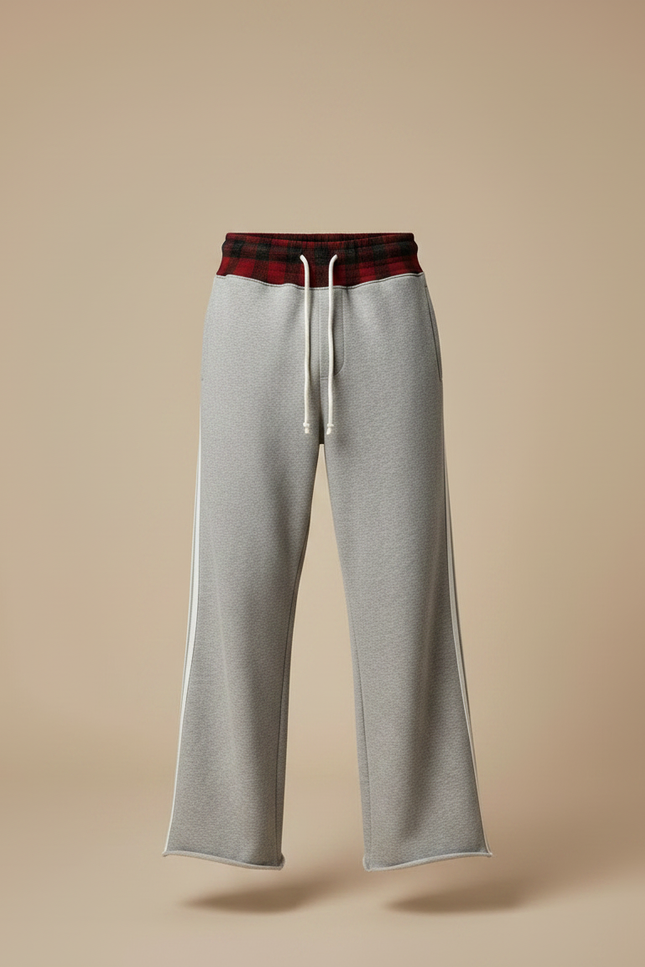 Pantalon Gris Ample Cordon Sport Casual Homme - Molleton - vue 3