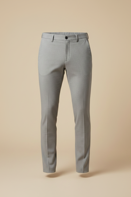 Pantalon Gris Slim Habillé Élégant Décontracté Homme - Gabardine - vue 3