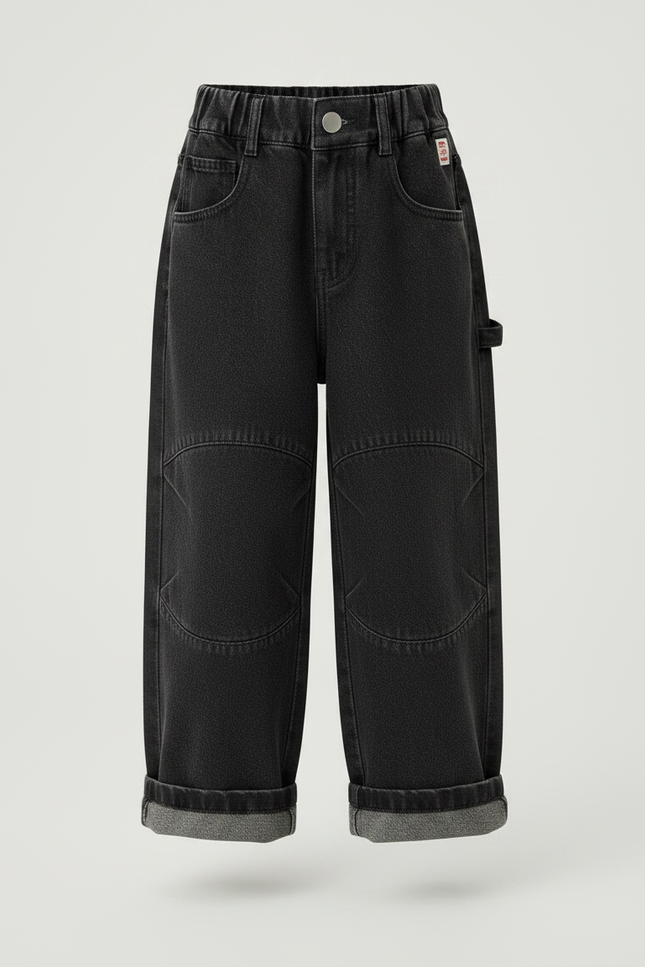 Pantalon Gris Denim Large Casual Enfant - Jean - vue 3