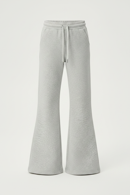 Pantalon Gris Évasé Molletonné Sport Enfant - vue 3