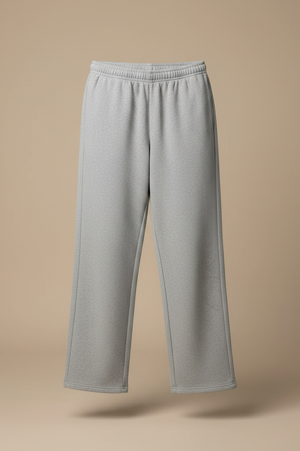 Pantalon Gris Ample Coton Décontracté Sport Femme - Molleton - vue 3