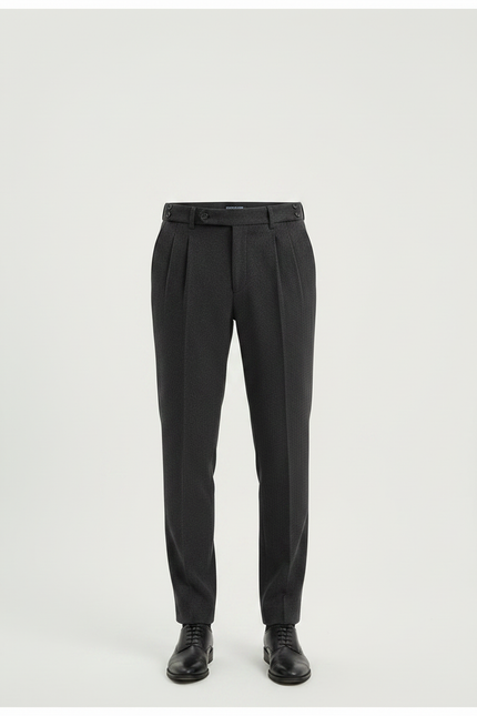 Pantalon À Pince Gris Homme - Laine - vue 3
