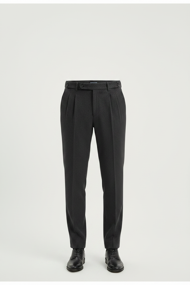 Pantalon À Pince Gris Homme - Laine - vue 3