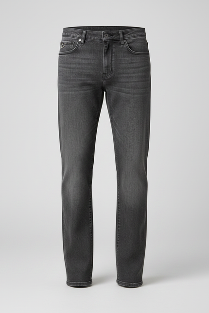 Pantalon Gris Jean Droit Classique Homme - vue 3