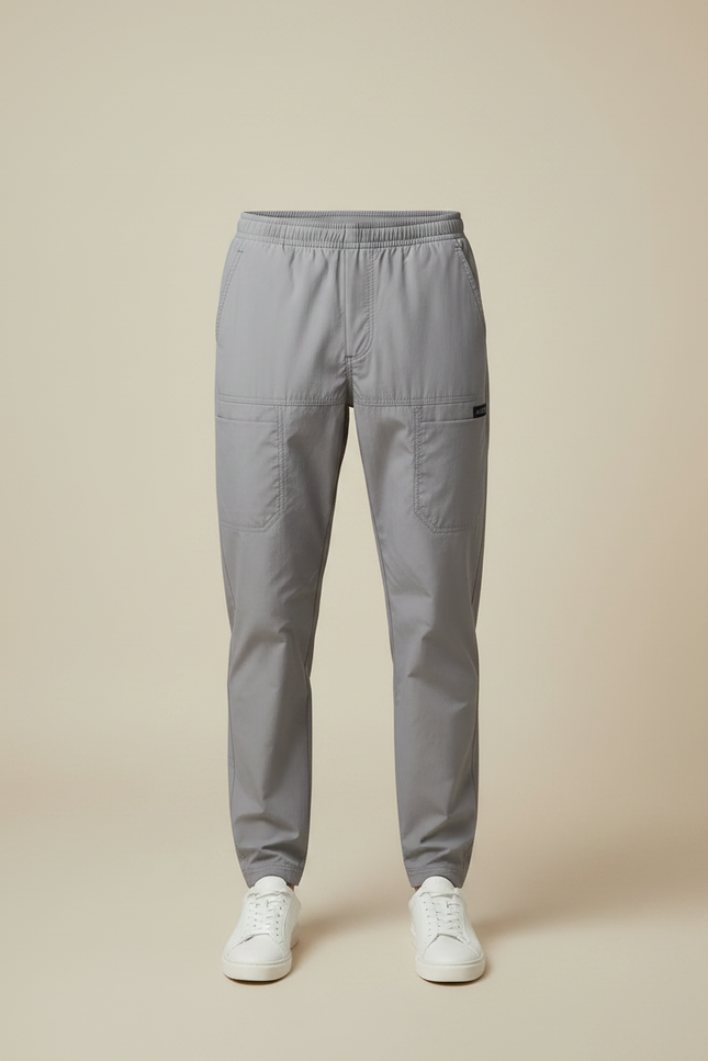 Pantalon Gris Cargo Léger Décontracté Homme Cordon - Polyester - vue 3