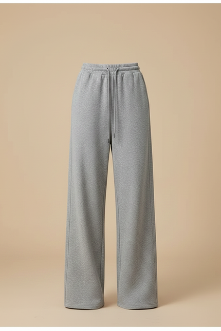 Pantalon Gris Ample Décontracté Confortable Cordon Femme - Molleton - vue 3