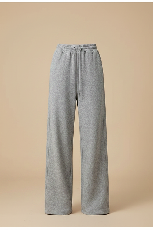 Pantalon Gris Ample Décontracté Confortable Cordon Femme - Molleton - vue 3