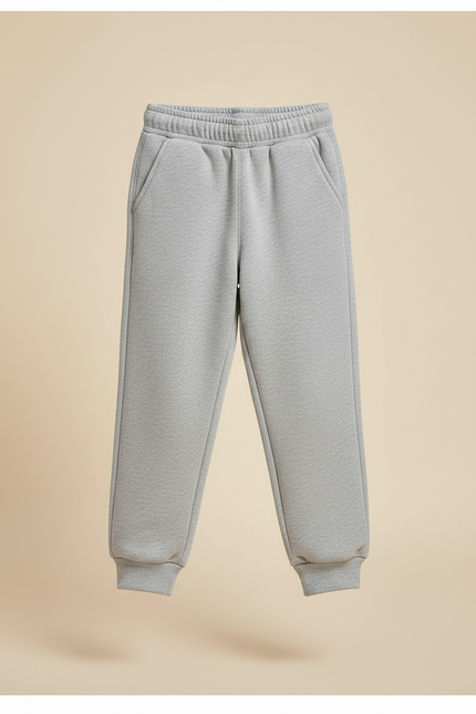 Pantalon Gris Molletonné Ample Confortable Fille - vue 3