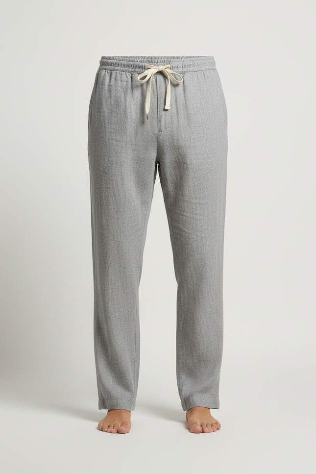 Pantalon Flanelle Homme Gris Clair - Laine - vue 3