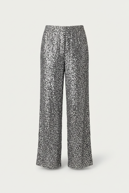 Pantalon Sequin Gris - Polyester - vue 3