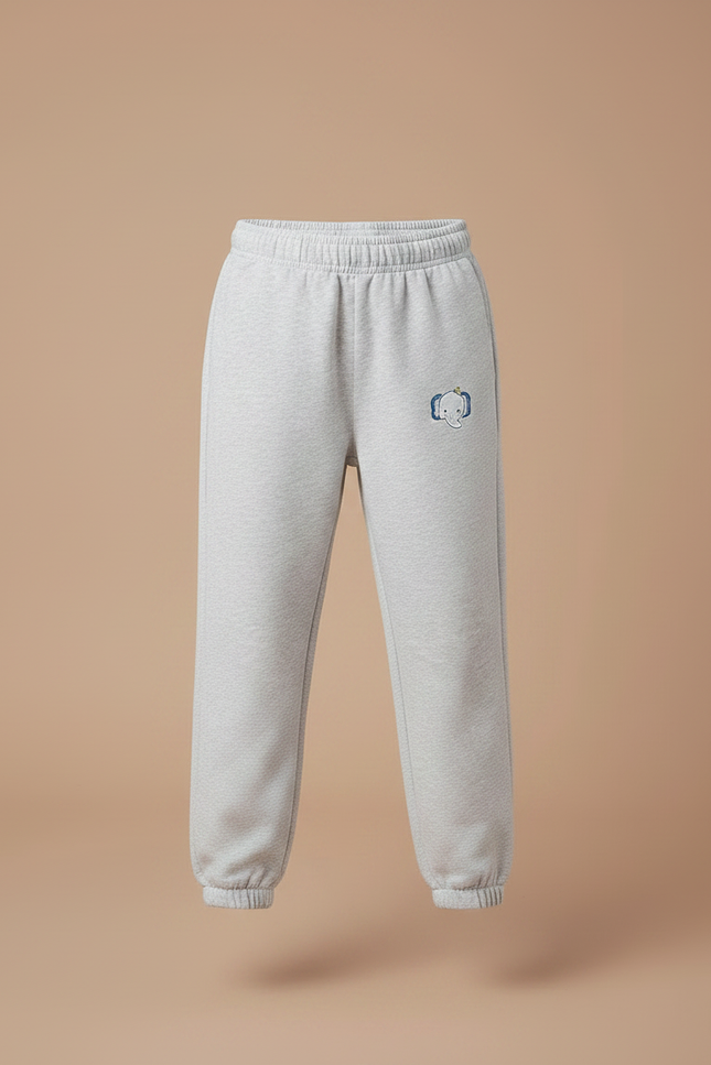 Pantalon Gris Molletonné Enfant Sport Décontracté Éléphant - vue 3