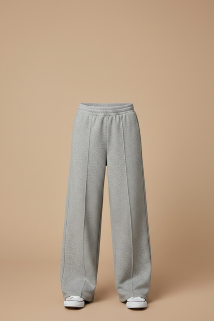 Pantalon Gris Large Molletonné Confortable Fille - vue 3