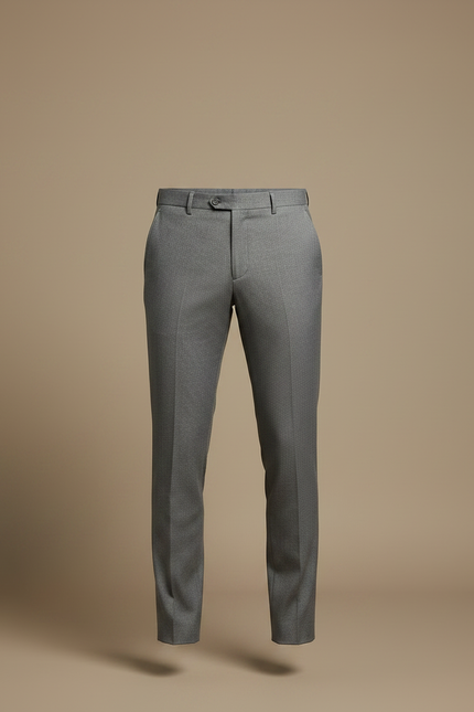Pantalon Gris Homme Slim Élégant Business Droit - Gabardine - vue 3