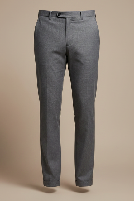Pantalon Gris Homme Slim Habillé Formel Élégant - Gabardine - vue 3