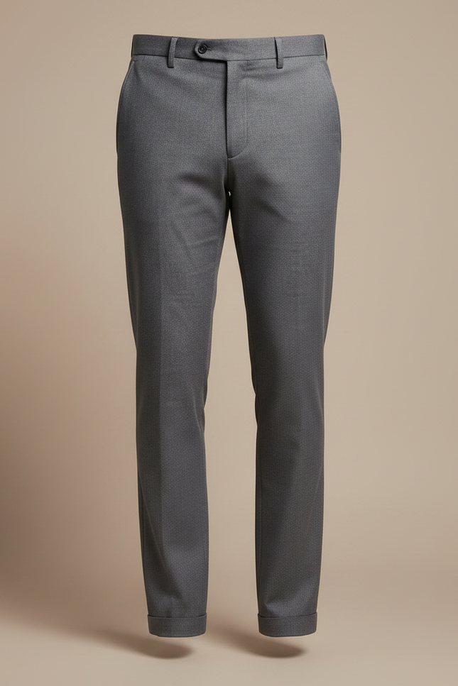 Pantalon Gris Homme Slim Habillé Formel Élégant - Gabardine - vue 3