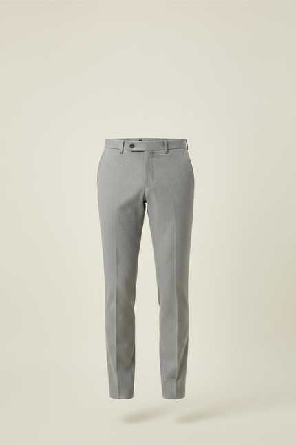 Pantalon Gris Droit Élégant Cérémonie Homme - Gabardine - vue 3