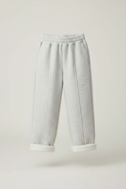 Pantalon Barrel Gris - Molleton - vue 3