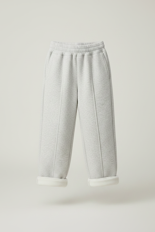 Pantalon Barrel Gris - Molleton - vue 3
