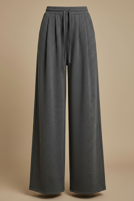Pantalon En Laine Gris Femme - Molleton - vue 3