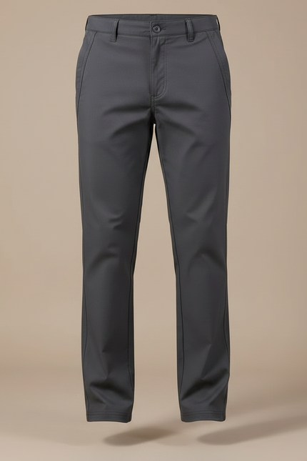Pantalon Gris Droit Décontracté Coton Homme - vue 3