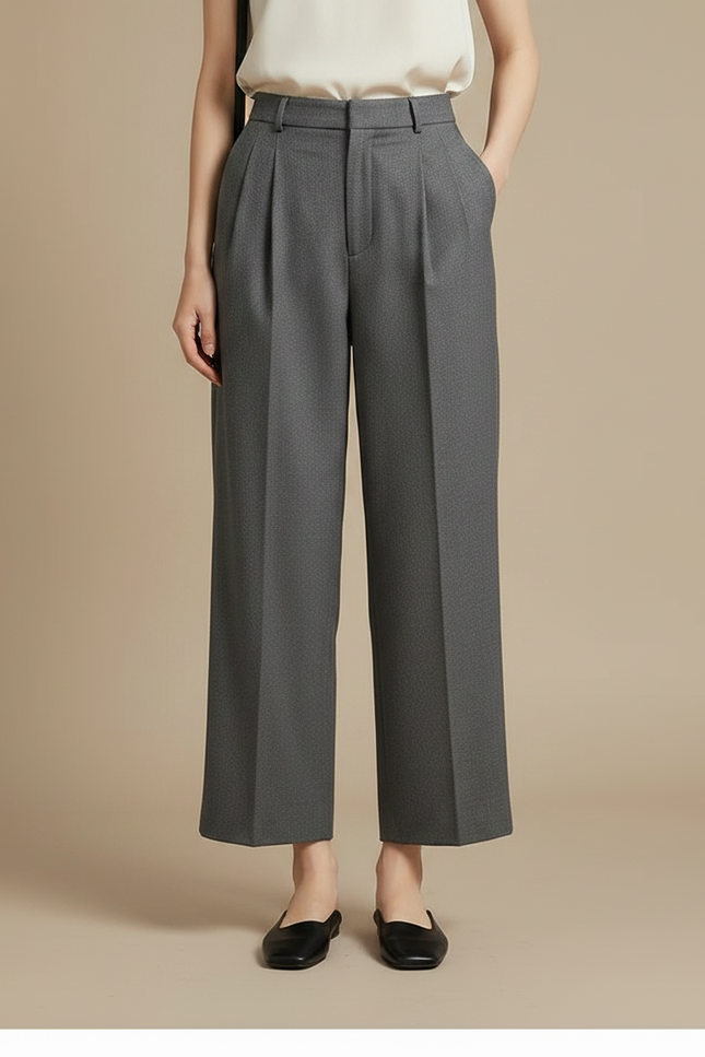 Pantalon 7/8 Femme Gris - Laine - vue 3
