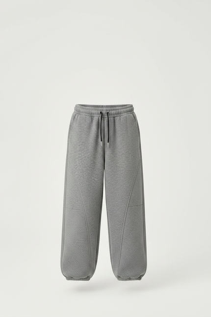 Pantalon Gris Coton Ample Décontracté Enfant - Molleton - vue 3