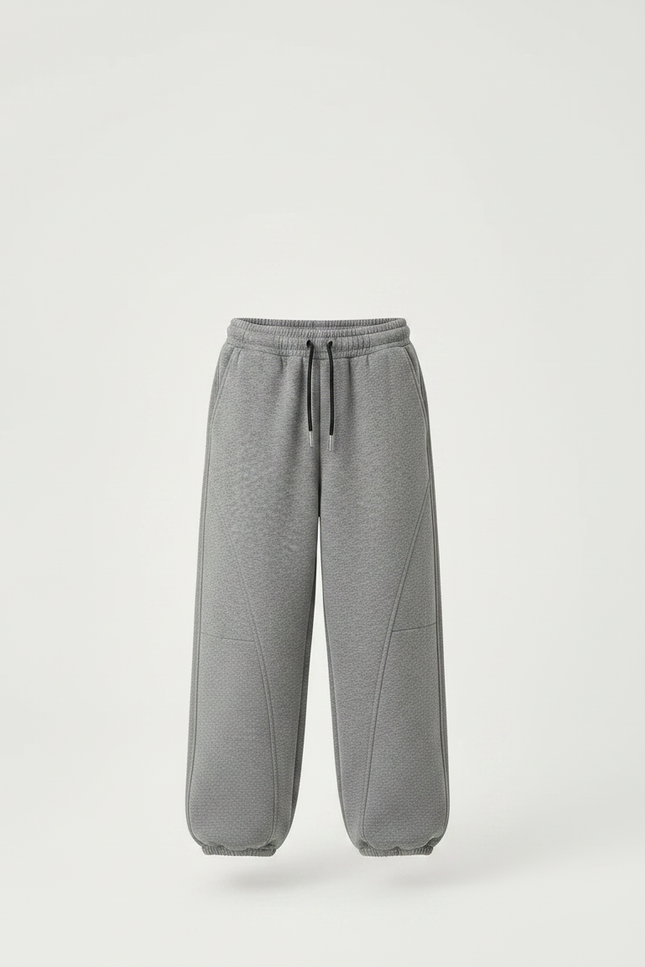 Pantalon Gris Coton Ample Décontracté Enfant - Molleton - vue 3